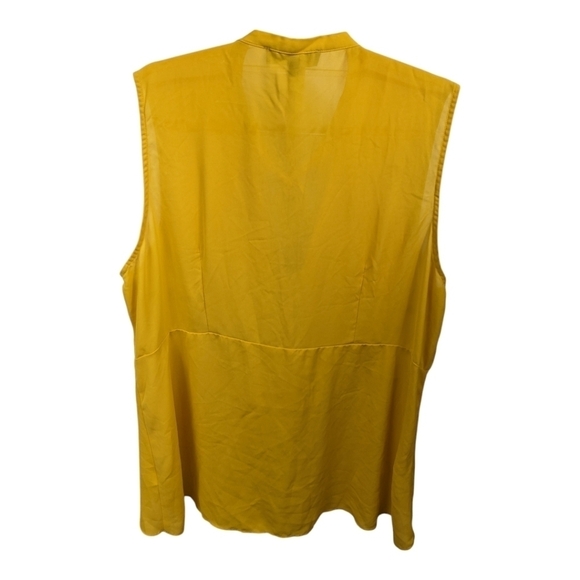 Eloquii Chiffon Ruffle Front Sleeveless Top Sz 18 - Picture 2 of 10